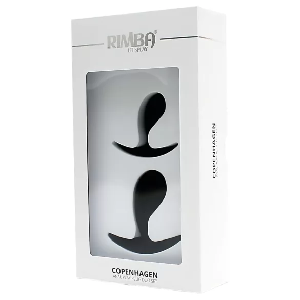 Rimba Copenhagen - anaal plug set (zwart, 2 stuks)
