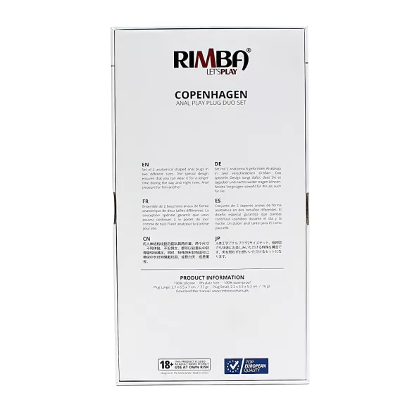 Rimba Copenhagen - anaal plug set (paars, 2 stuks)