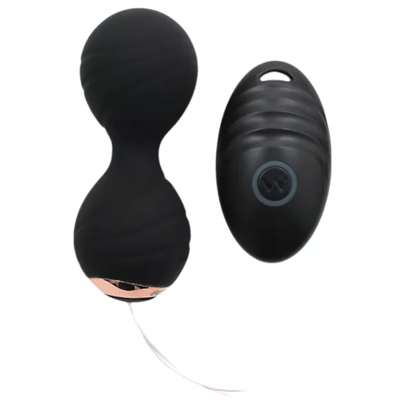 Rimba Cannes - vibrator ei - draadloos oplaadbaar - zwart