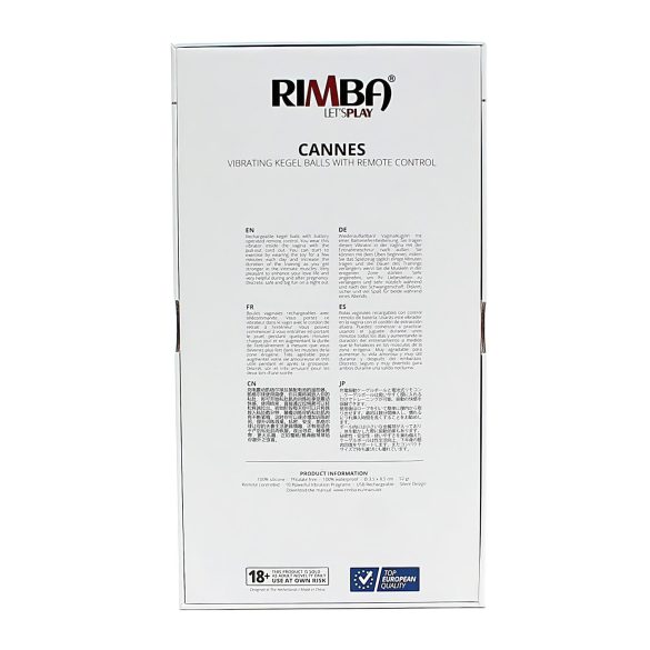 Rimba Cannes - vibrator ei - draadloos oplaadbaar - paars