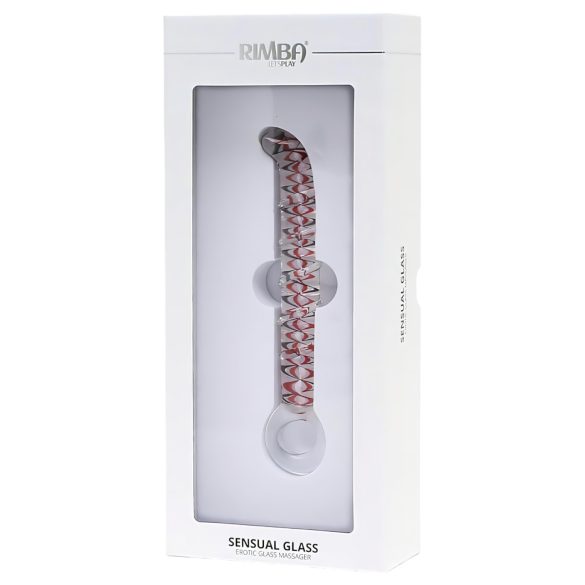 Rimba Sammy - G-spot glazen dildo - transparant met patroon