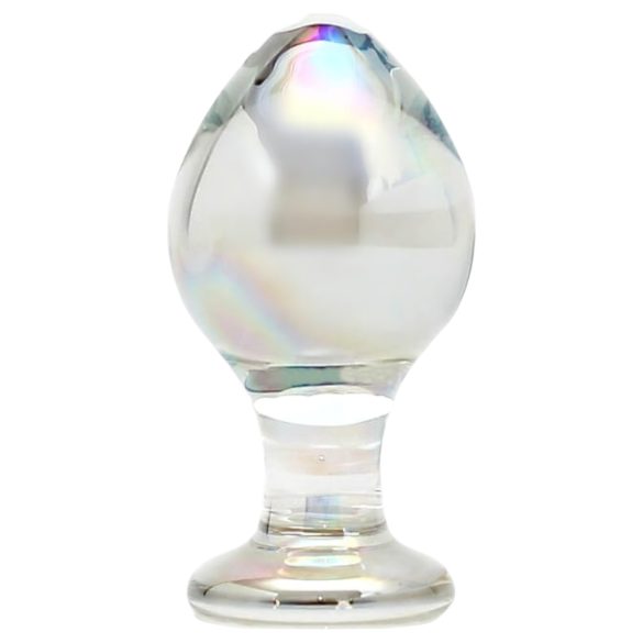 Rimba Zelda - kegelvormige anale plug van glas (transparant)