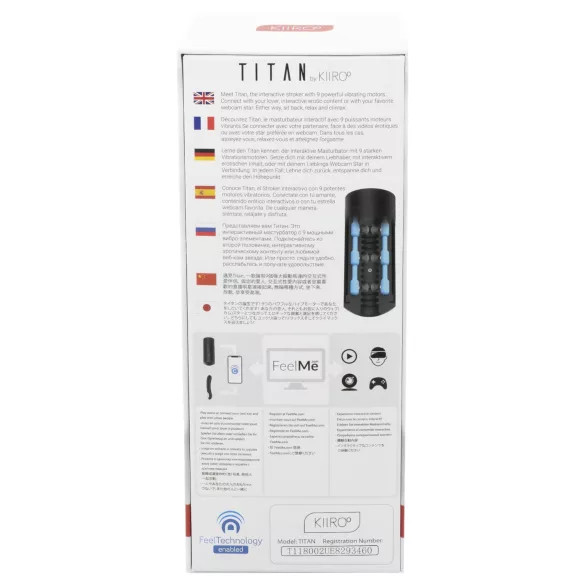 Kiiroo Titan - interactieve masturbator - zwart