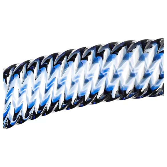 Gildo Glass No. 5 - glazen dildo met spiraal - transparant blauw