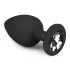 Easytoys Diamond - anaalplug met witte steen - groot - zwart
