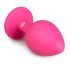 Easytoys Diamond - anale plug met witte steen (medium) - roze