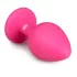 Easytoys Diamond - anaalplug met witte steen - medium - roze
