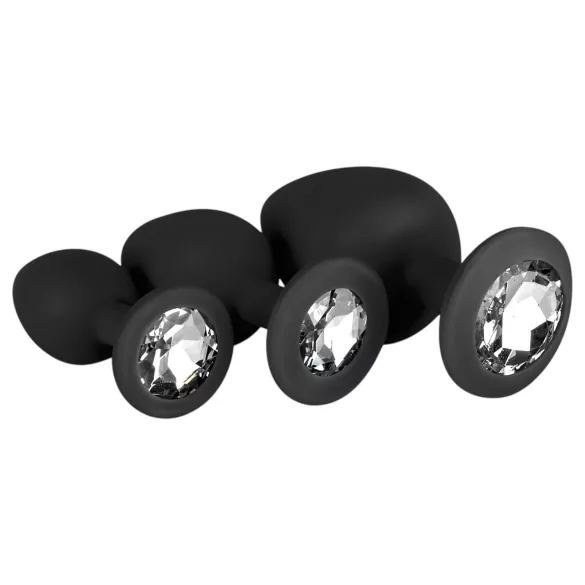 Easytoys Diamond - buttplug set - zwart