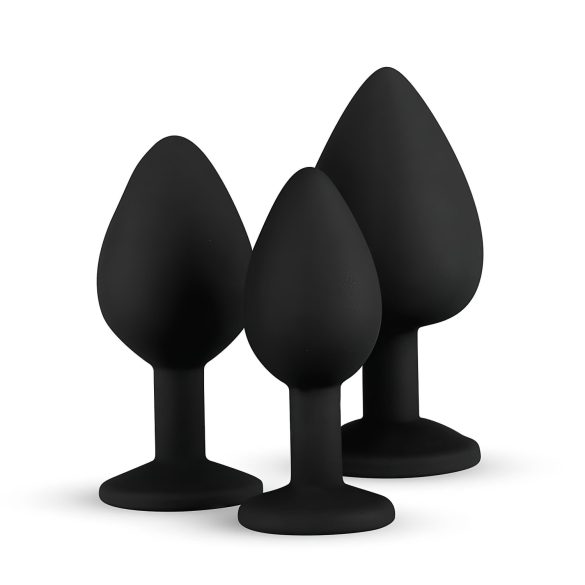 Easytoys Diamond - buttplug set - zwart