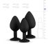 Easytoys Diamond - anale plug set (zwart)