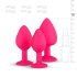 Easytoys Diamond - anaal plug set - siliconen - roze