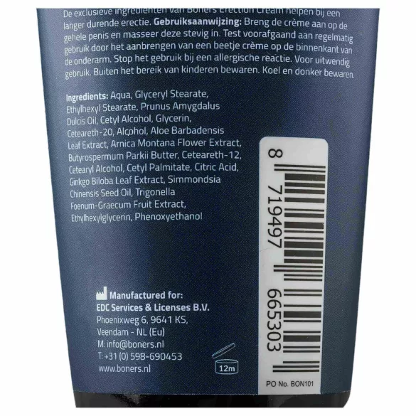 Boners - erectiecrème voor mannen - stimulerend - 100ml