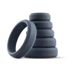 Boners - siliconen penisringen set - 6 stuks - grijs