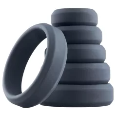 Boners - siliconen penisringen set - 6 stuks - grijs