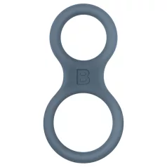 Boners Classic - penis- en balzakring - silicone - grijs