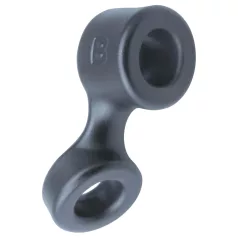 Boners - penisring en ballenstretcher - siliconen - grijs