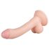 Real Fantasy Vince - dildo met ballen en voorhuid - 19,5cm - huidskleur