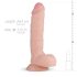 Real Fantasy Glynn - levensecht dildo met ballen - 25 cm (natuur)