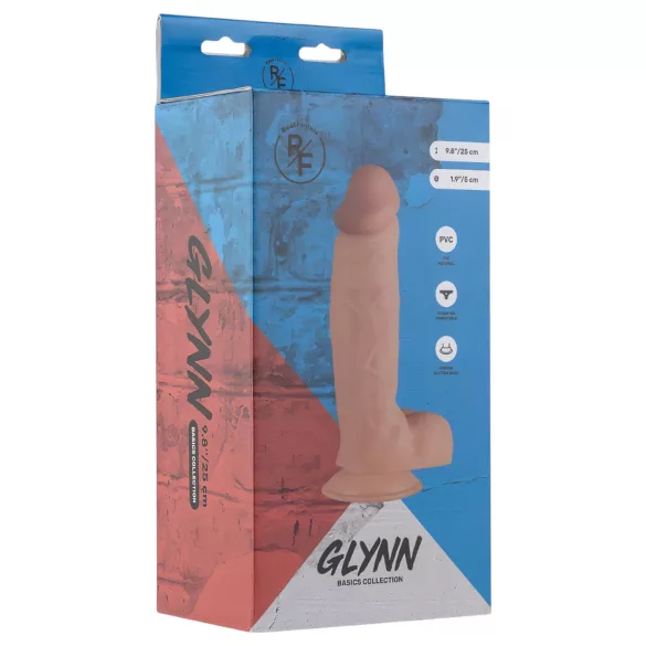 Real Fantasy Glynn - dildo met ballen - realistisch - 25cm - huidkleur