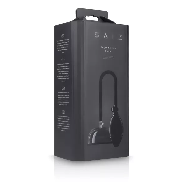Saiz Basic - vaginapomp - transparant zwart
