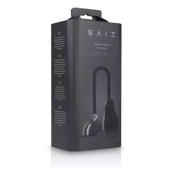 Saiz Premium - automatische vaginapomp - transparant zwart
