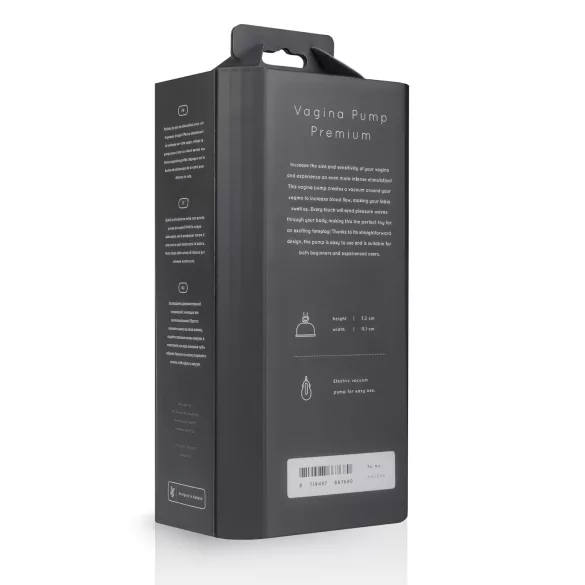 Saiz Premium - automatische vaginapomp - transparant zwart