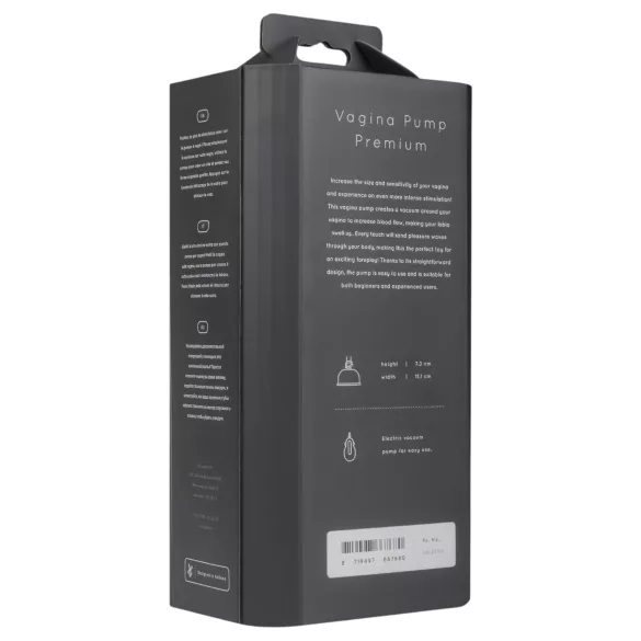 Saiz Premium - automatische vaginapomp - transparant zwart