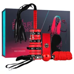   Secret Pleasure Chest - gevorderde BDSM-set - 10-delig (rood)