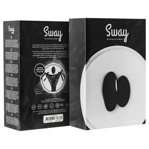 Sway No.3 - oplaadbaar, draadloos, vibrerend, zwart slipje (S-L)