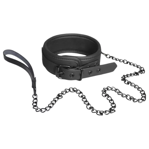 Blaze - halsband en riem - zwart