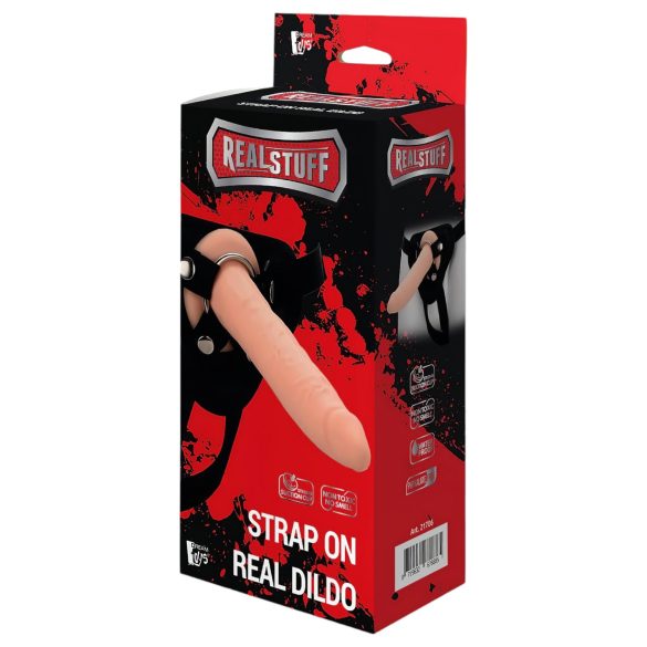 RealStuff Strap-On - slanke, verstelbare dildo (natuurlijk)