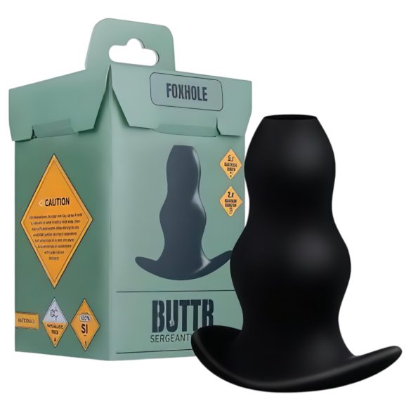 BUTTR - anaal plug dildo hol ontwerp - siliconen zwart