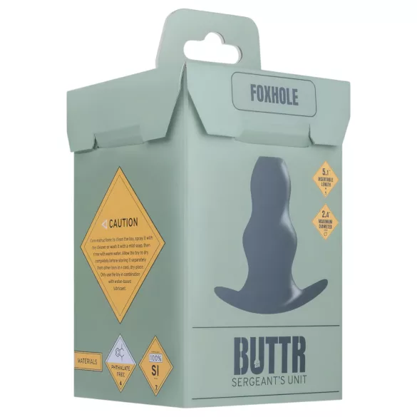 BUTTR - anaal plug dildo hol ontwerp - siliconen zwart