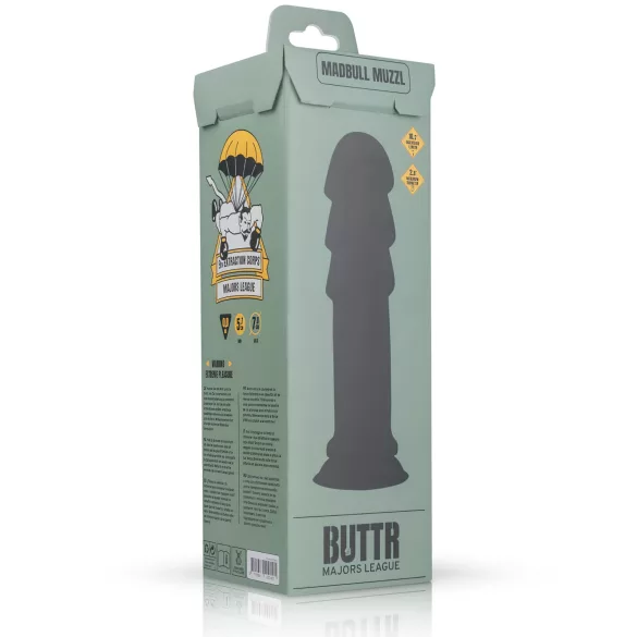 BUTTR Madbull Muzzl - dildo met zuignap - zwart
