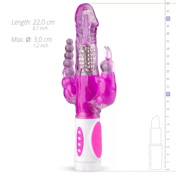 Easytoys Raving Rabbit - 3-weg vibrator (roze)
