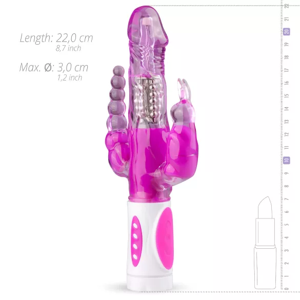 Easytoys Raving Rabbit - 3-weg vibrator (roze)