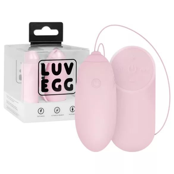 LUV EGG - draagbaar, oplaadbaar vibrerend eitje met afstandsbediening (roze)