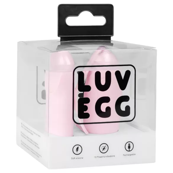 LUV EGG - draagbaar, oplaadbaar vibrerend eitje met afstandsbediening (roze)