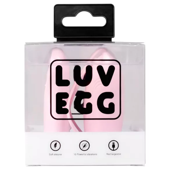 LUV EGG - draagbaar, oplaadbaar vibrerend eitje met afstandsbediening (roze)