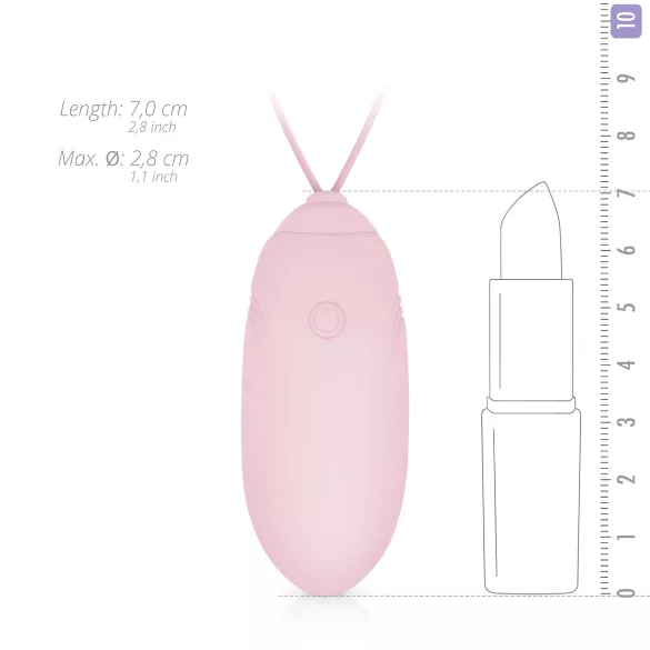 LUV EGG - draagbaar, oplaadbaar vibrerend eitje met afstandsbediening (roze)