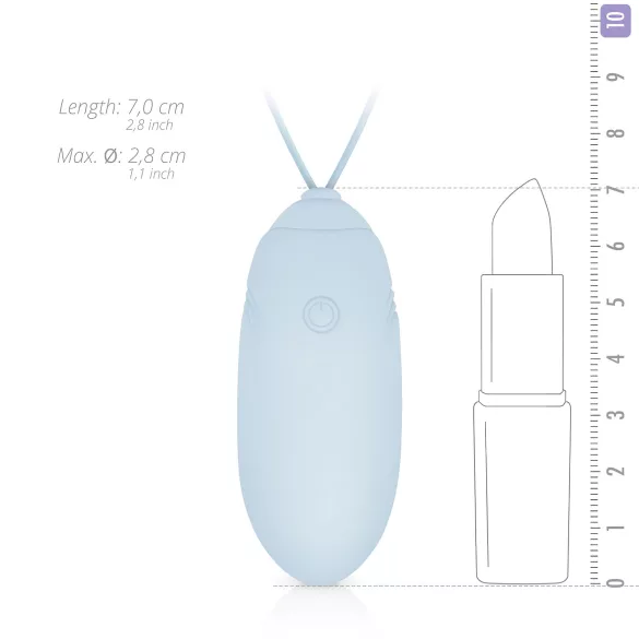LUV EGG - draagbaar, oplaadbaar, draadloos vibro-ei (blauw)
