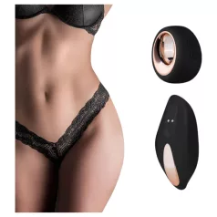   Pantyrebel - oplaadbare, draadloze vibrerende zwarte kanten string (S-L)