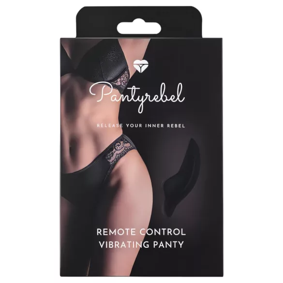 Pantyrebel - zwarte high-leg slip + draadloze vibrator (S-L)
