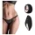 Pantyrebel - oplaadbare, draadloze vibrerende, zwarte string (S‑L)
