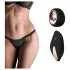 Pantyrebel - oplaadbare, draadloze vibrerende, zwarte string (S‑L)