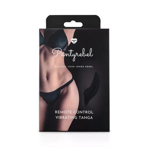 Pantyrebel - vibrerende slip met afstandsbediening - oplaadbaar - zwart (S-L)