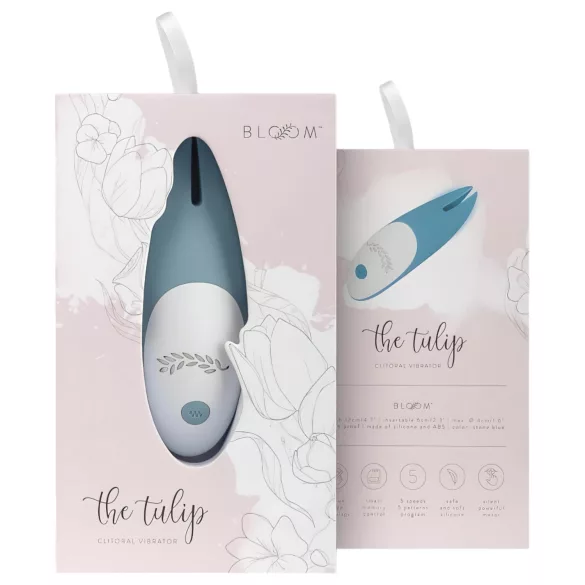 Bloom Tulip - oplaadbare siliconen clitoris vibrator - turquoise