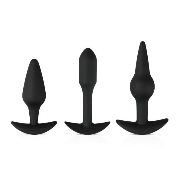 Easytoys Plezier Kit - gevarieerde anale plug set (zwart)