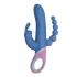 PMV20 Vice Double - rabbit vibrator - roterend, drie armen - silicone blauw