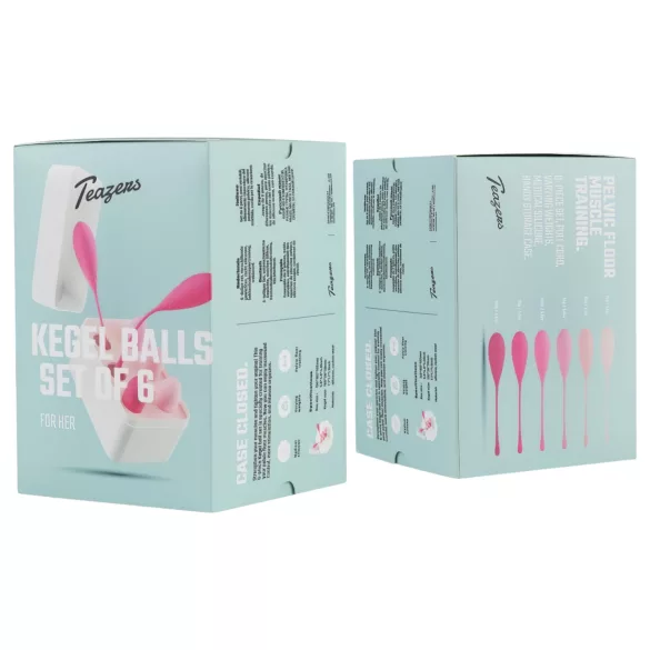 Teazers - set van 6 kegelkogels (roze)